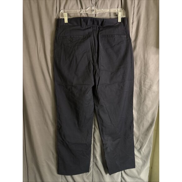 Emporio Armani Pants Womens 40 US size 6 Wool Blend Navy Blue Lowrise Slacks - Picture 4 of 12